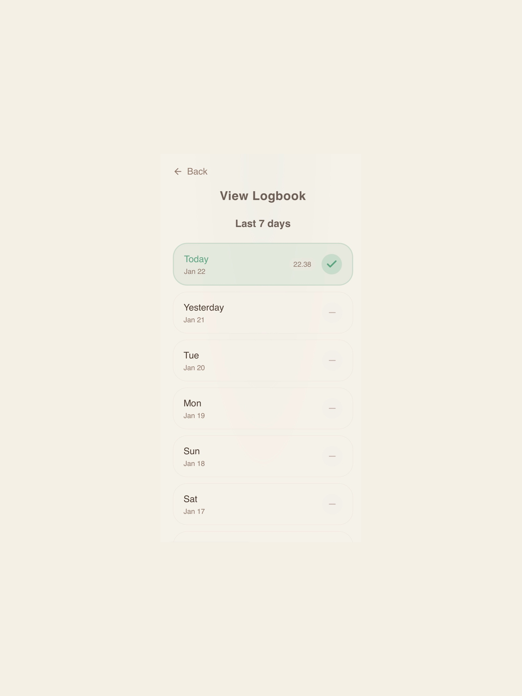 Taken - a daily log screenshot 11