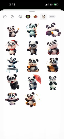 巨型打喷嚏熊猫贴纸 screenshot