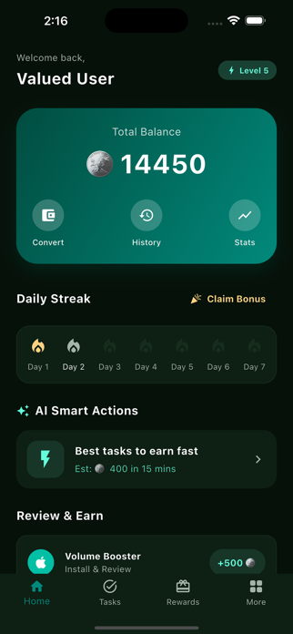 The Earning App Screenshot 2 of 4