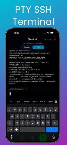 RPI SSH Pro - for Linux/Debian iPhone screenshot