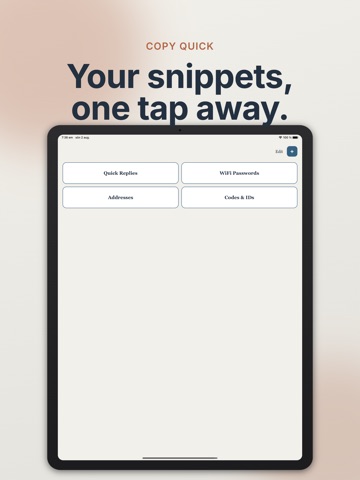 Copy Quick - Text to clipboard iPad screenshot