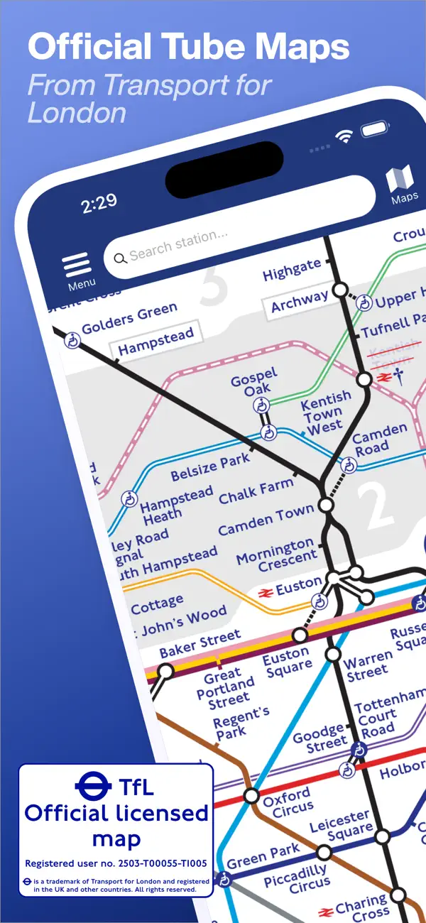 Screenshot #1 pour Tube Map Pro