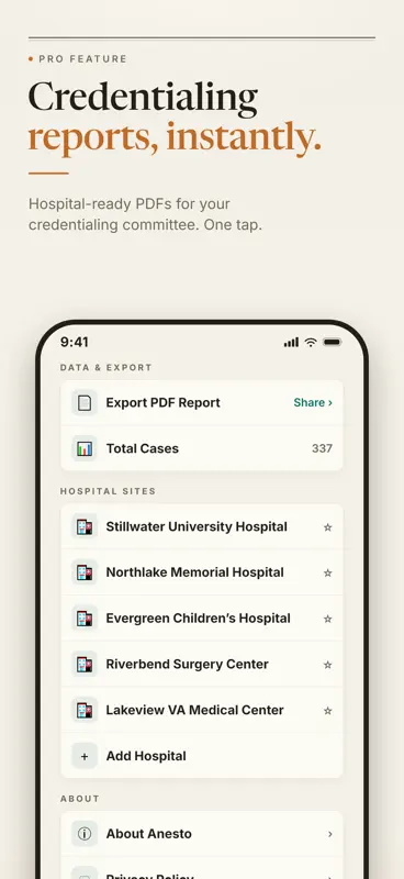 Anesto - Anesthesia Case Log screenshot 3 of 8