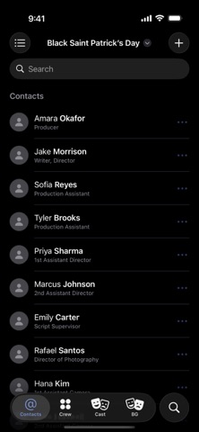 Cast & Crew Lists Screenshot 6 of 6