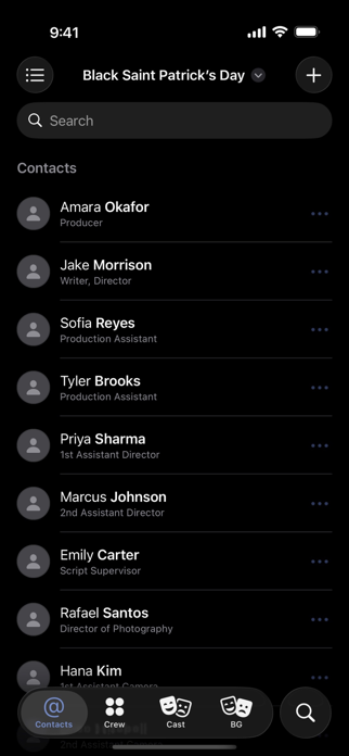 Cast & Crew Lists Screenshot 6 of 6