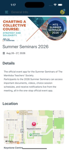 MTS AGM & Summer Seminars screenshot