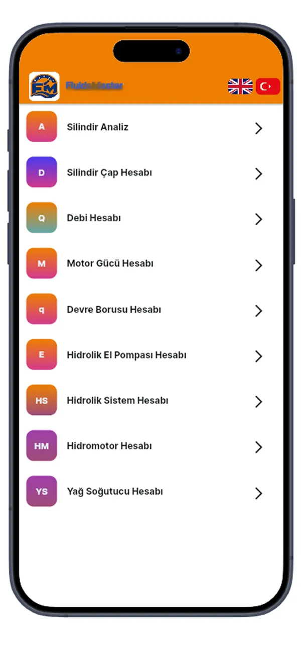 Screenshot #2 pour FluidsMaster: Hidrolik Hesap