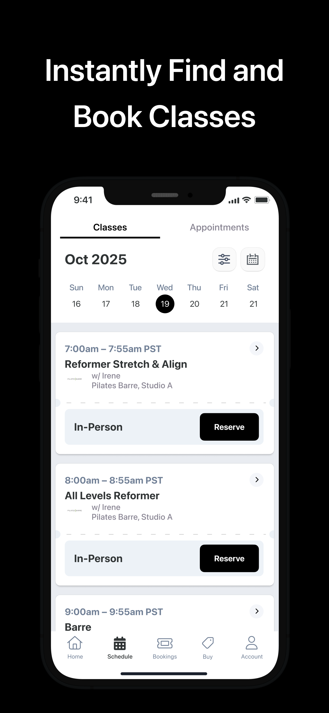 Pilates Barre, LLC screenshot 3