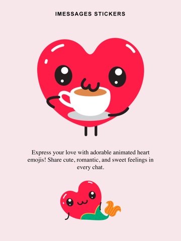 Animated Heartman Emojis iPad screenshot