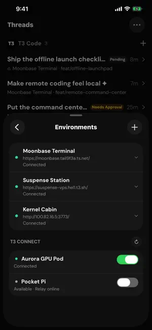 T3 Code - Remote Claude & more iPhone screenshot 2