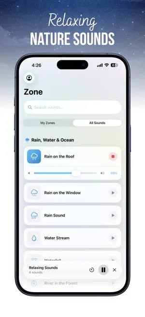 Zone: Relax and Sleep Sounds screenshot 2