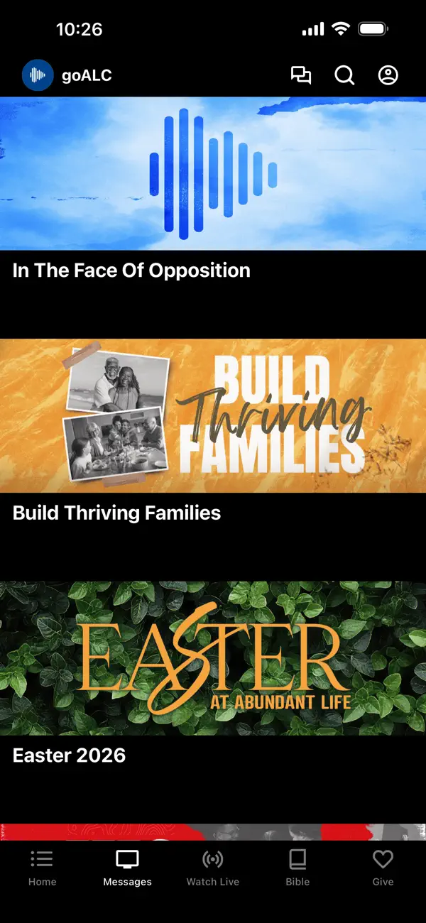 Screenshot #2 pour goALC - Abundant Life Church