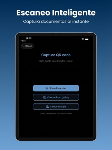 Connect Captador iPad screenshot