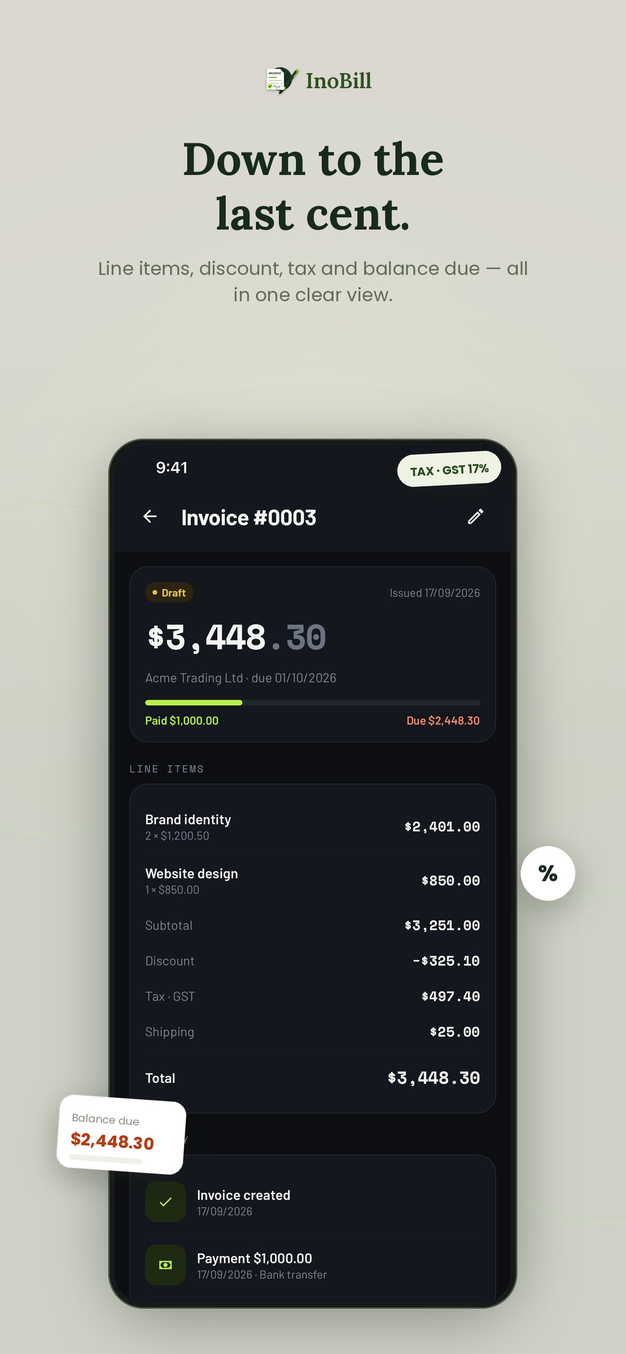 Screenshot 1 of InoBill – Invoice Maker
