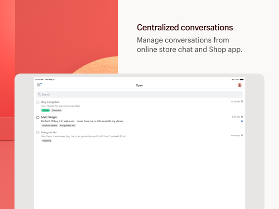 Shopify Inbox iPad screenshot 5 - Business app