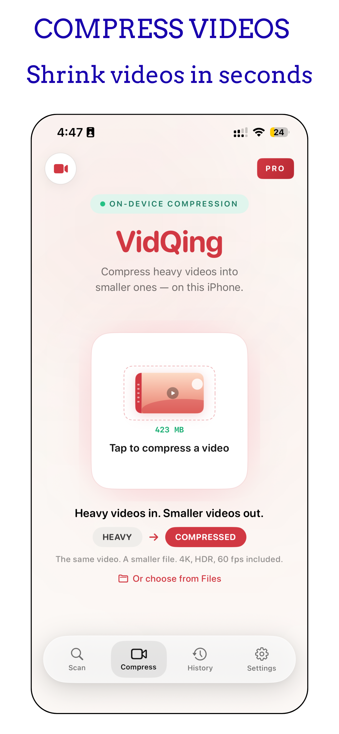 Video Compressor: VidQing screenshot 6