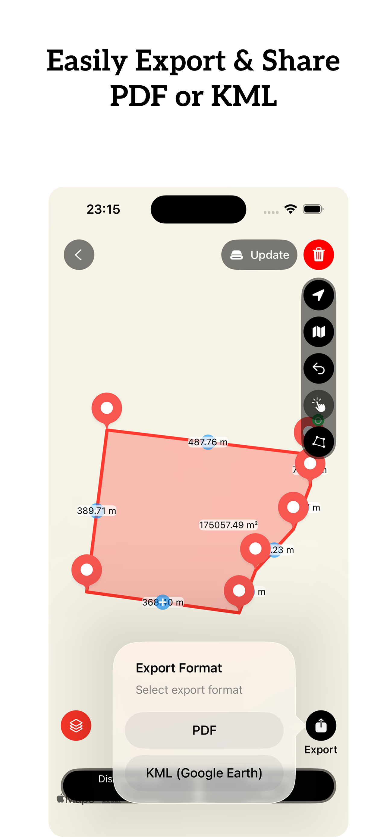 Area Measure - GPS Field Maps