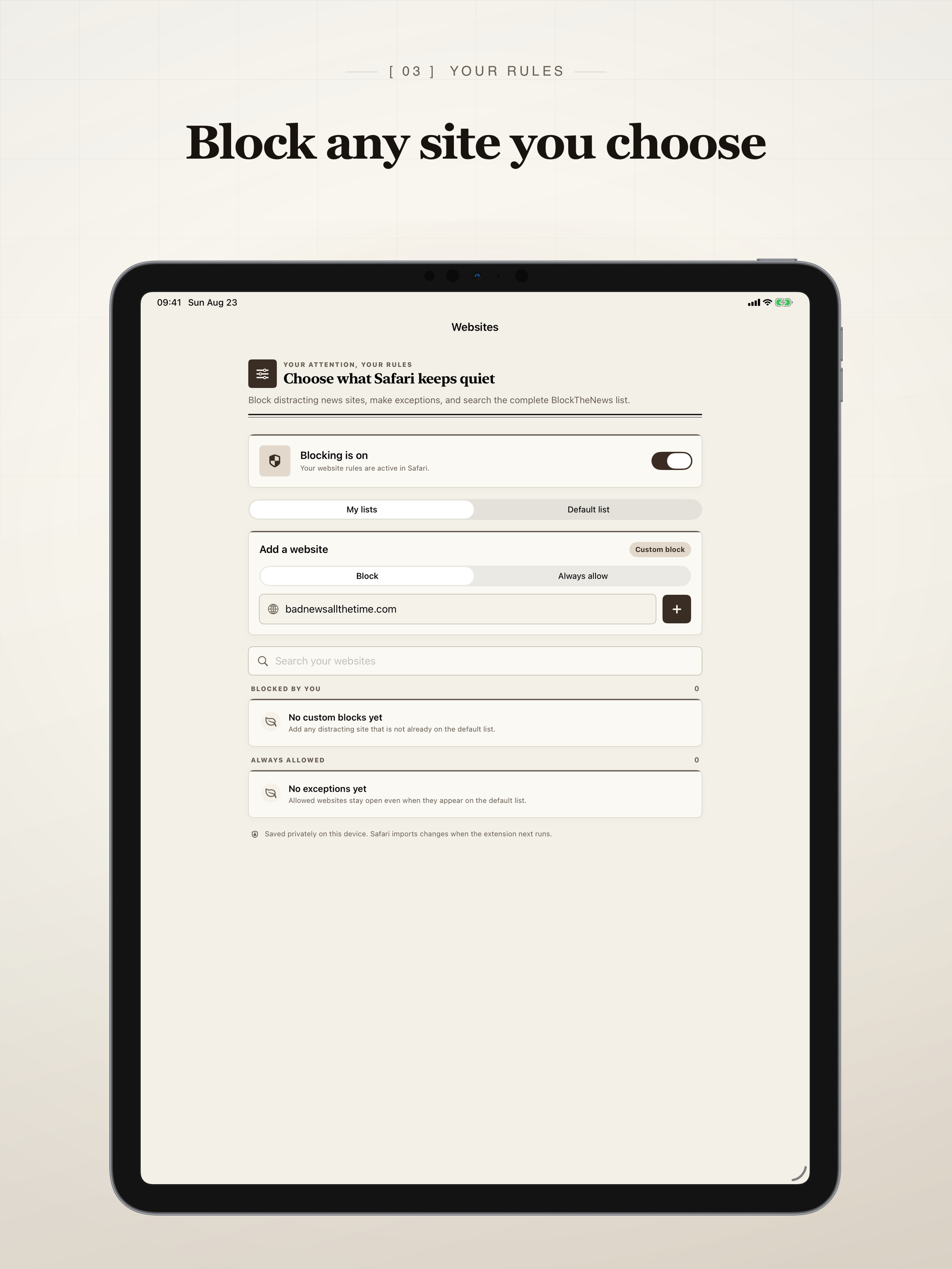 Block The News - for Safari screenshot 6