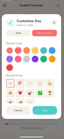 Scratch Calendar screenshot