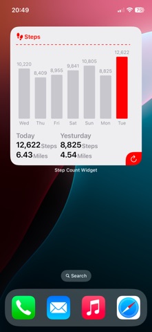 Step Count Widget - Pedometer iPhone screenshot