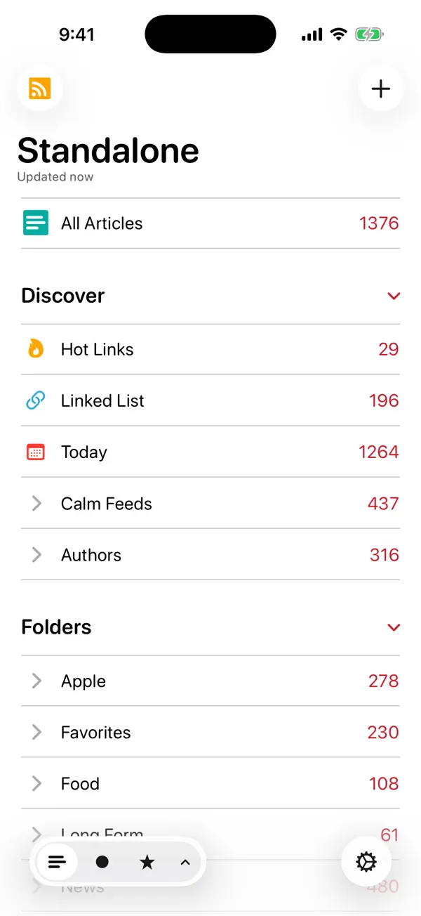 #1. lire: RSS Reader (iOS) Bởi: Kunal Sood