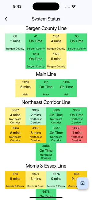 NJ Tracks - Train Times screenshot 2