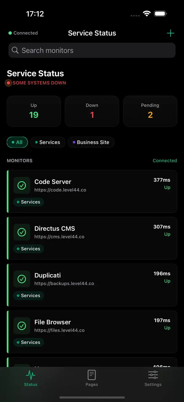 Screenshot #2 pour Rivet - Uptime Kuma Manager