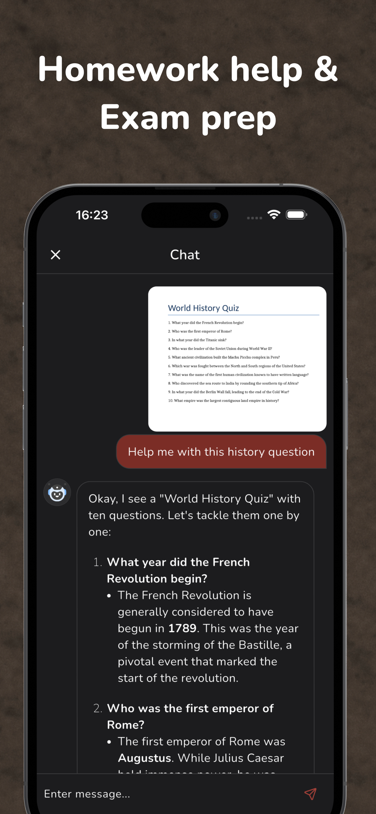 History AI: Homework Helper