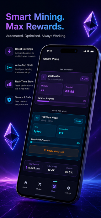 Ethereum Mining - Tap miner Screenshot 2 of 4