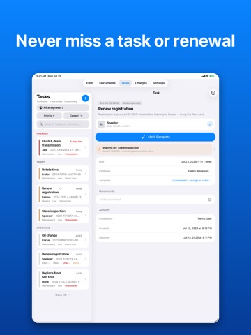 TollSpot Fleet Assistant iPad screenshot