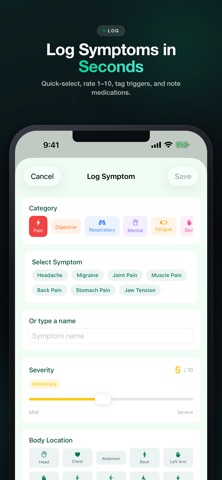 SymptomSnap - Symptom Log iPhone screenshot