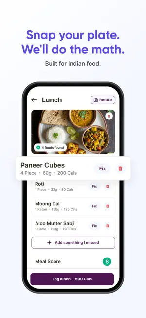 Caddy: AI Indian Food Tracker screenshot 2