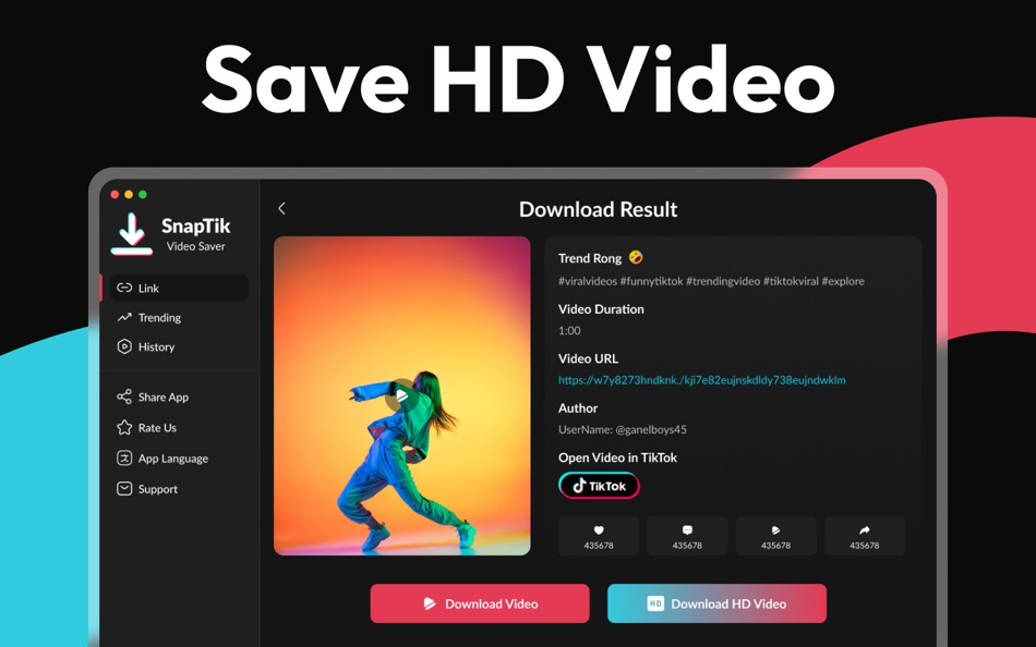 #3. SnapTik: Tick Tock Video Saver (macOS) 由: Azam Sarwar