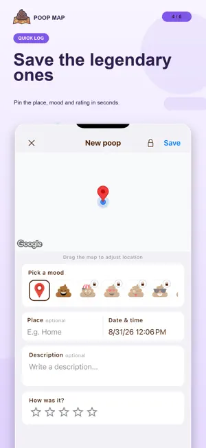 Poop Map - Pin and Track screenshot 2