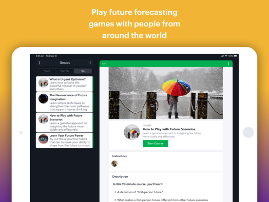 Urgent Optimists iPad screenshot 4 - Social Networking app