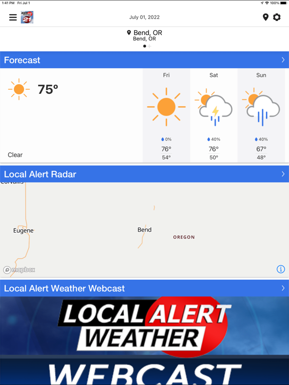 Screenshot #4 pour KTVZ Local Alert Weather App