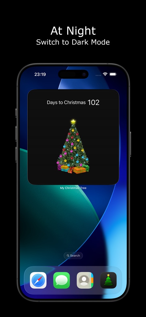 My Christmas Tree - Countdown - my-christmas-tree-countdown-ios-widget-dark-mode