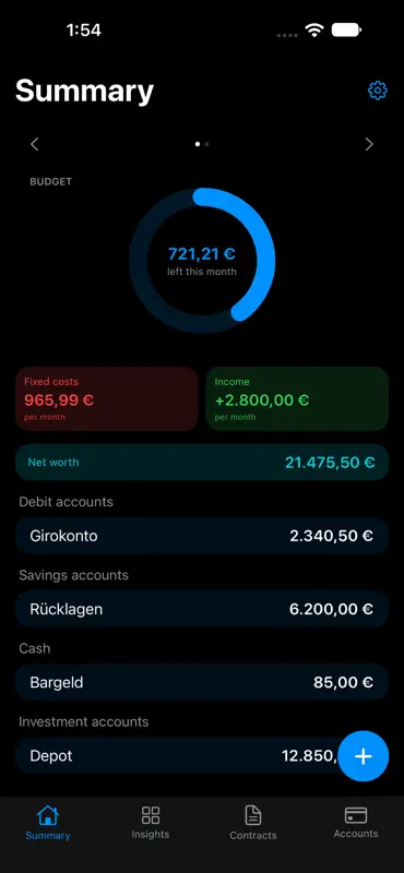 Finloop Money Tracker screenshot 1 of 4