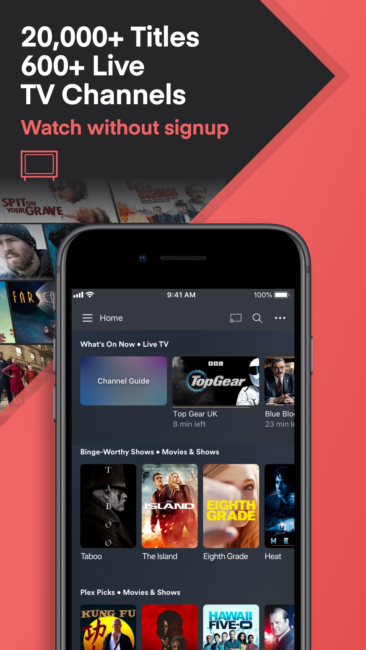 Screenshot do app Plex: Watch Live TV and Movies