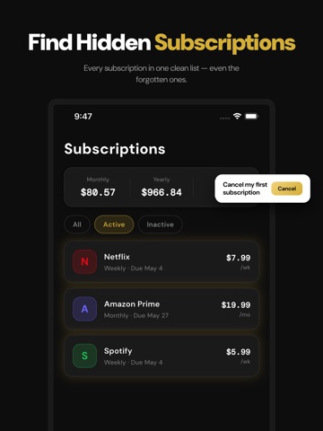 Cancel Subscriptions - Subko iPad screenshot