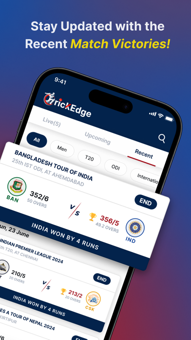 CrickEdge: Live Cricket Scores Screenshot