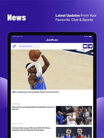 BetFuse iPad screenshot