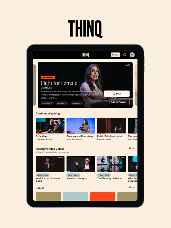 THINQ Media iPad screenshot 1 - Education app