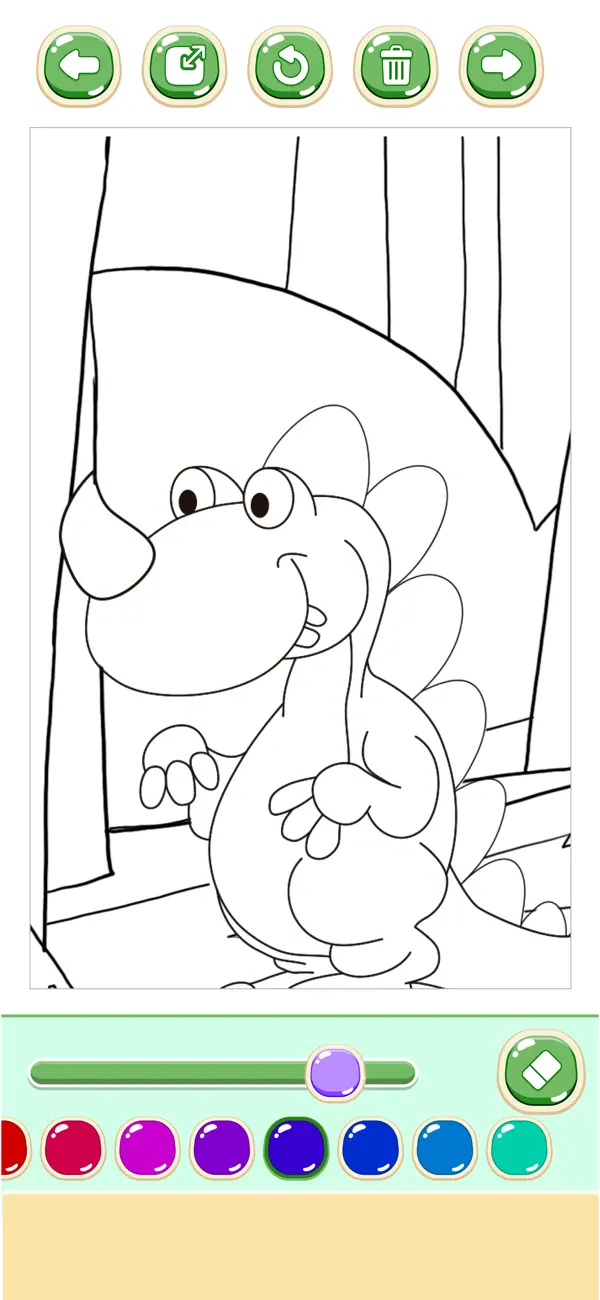 Screenshot #2 pour Jeu Coloriage Dinosaures
