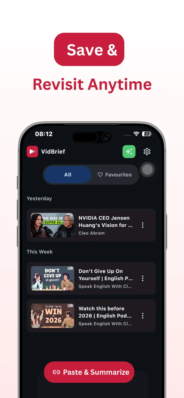 Screenshot #2 pour VidBrief: YouTube AI Summary