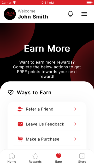 Prairie Mercantile Rewards Screenshot