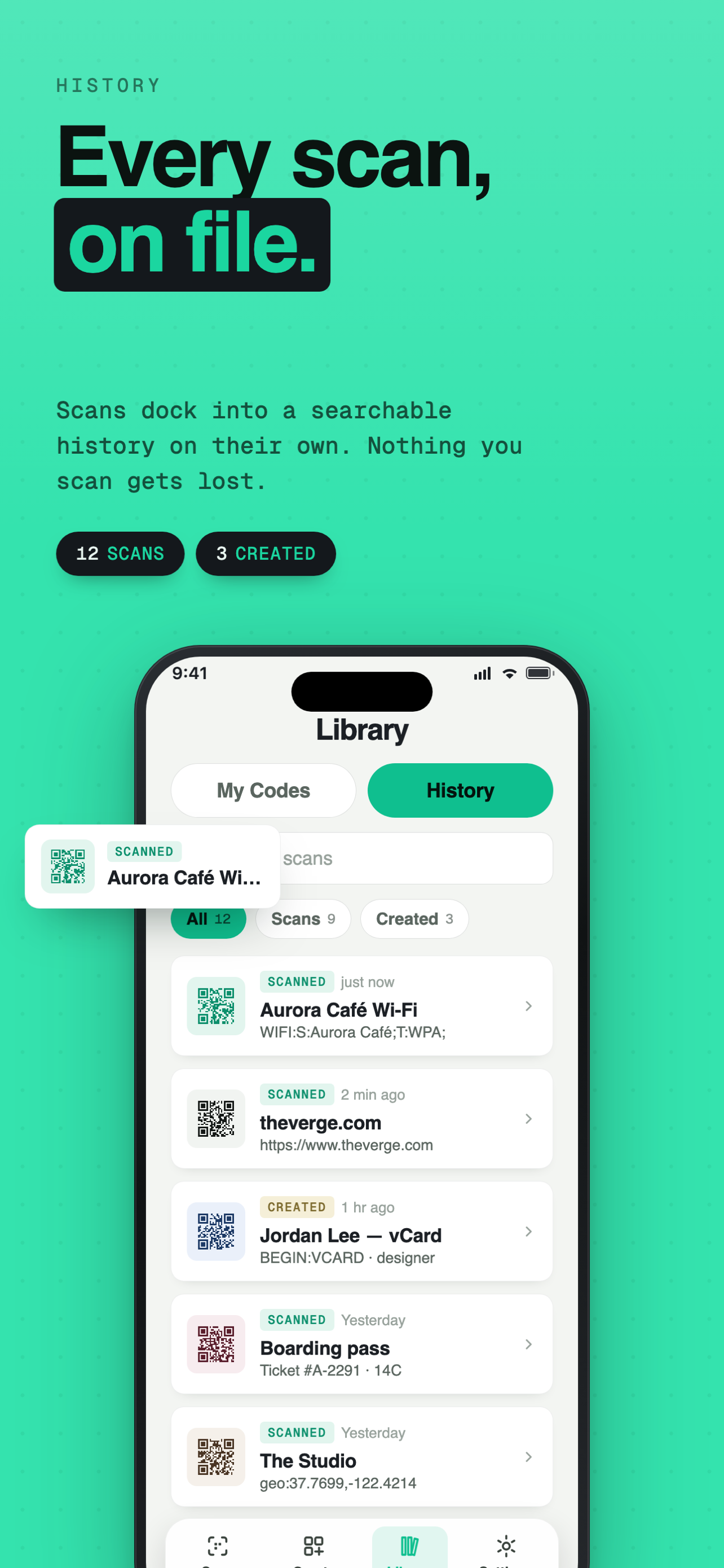 QRDock - QR Scanner & Creator screenshot 5