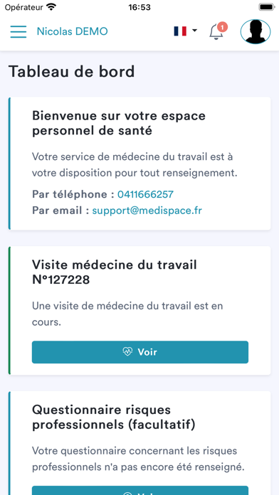 Passeport Santé Screenshot