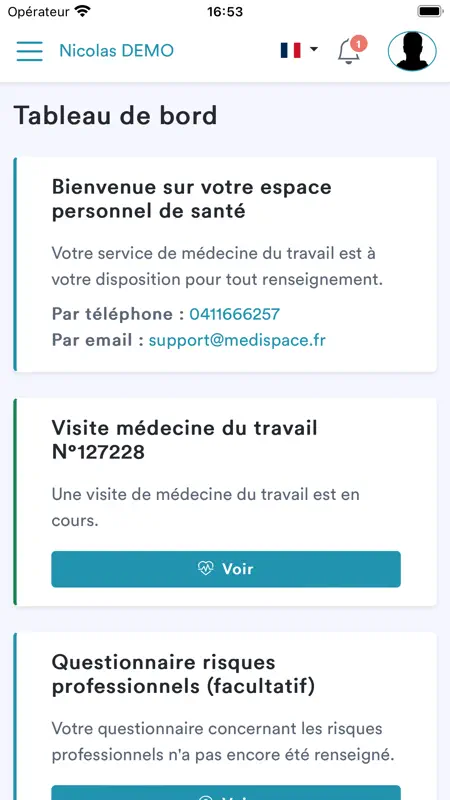 Passeport Santé screenshot 1 of 3