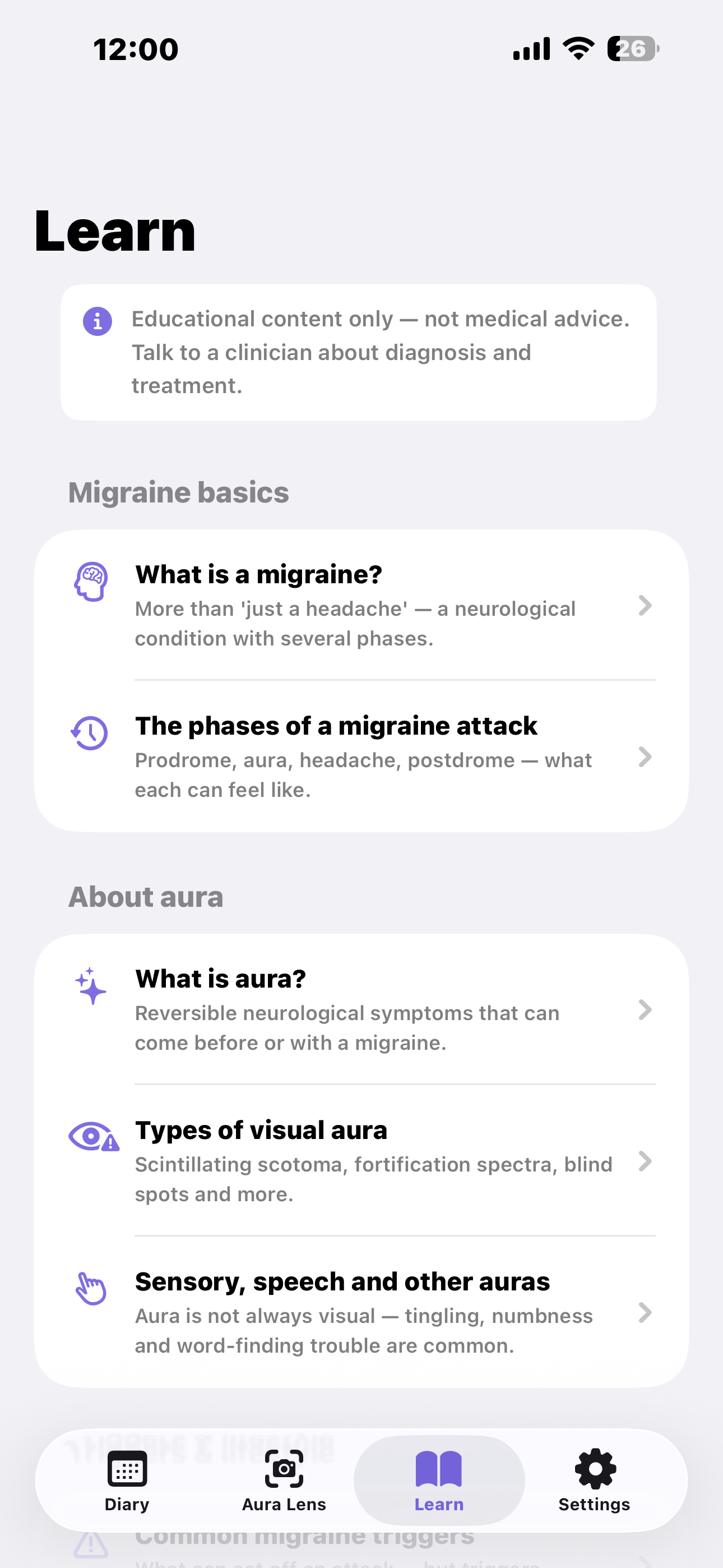 Migraine Cam - Headache Diary screenshot 4